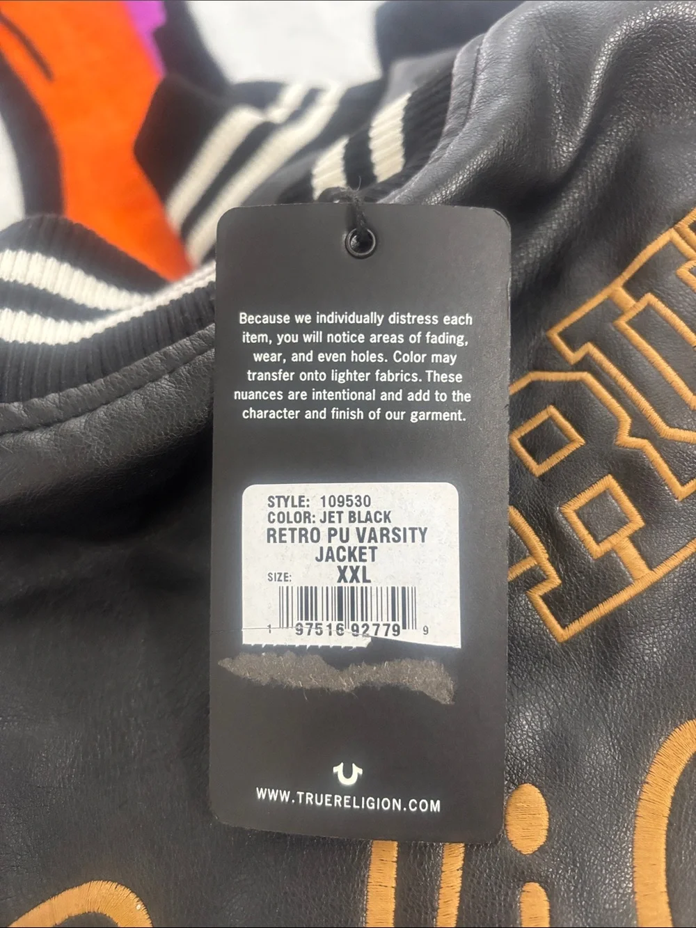 True Religion Black Bomber Jacket